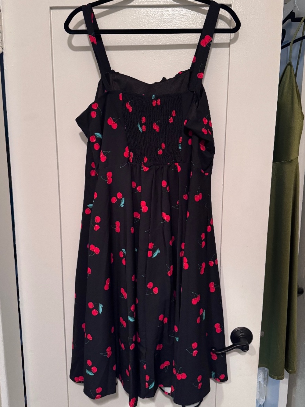 Belle Poque – Black A-Line Dress w/Red Cherries, NWT (Size 2X) - Picture 3 of 7